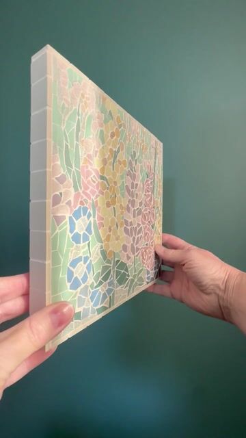Mosaic Floral Art - Pastel Garden Mosaic Wall Plaque - Video