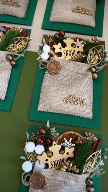 3D winter forest Christmas card hessian goodie bag keepsake woodland diorama art - Video